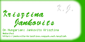 krisztina jankovits business card